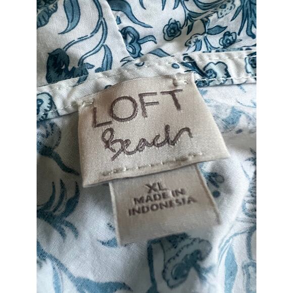 Loft Beach Blue Floral Maxi Halterneck Sundress Size XL - Picture 3 of 3